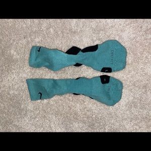 Teal and Black Nike Dri-Fit Socks